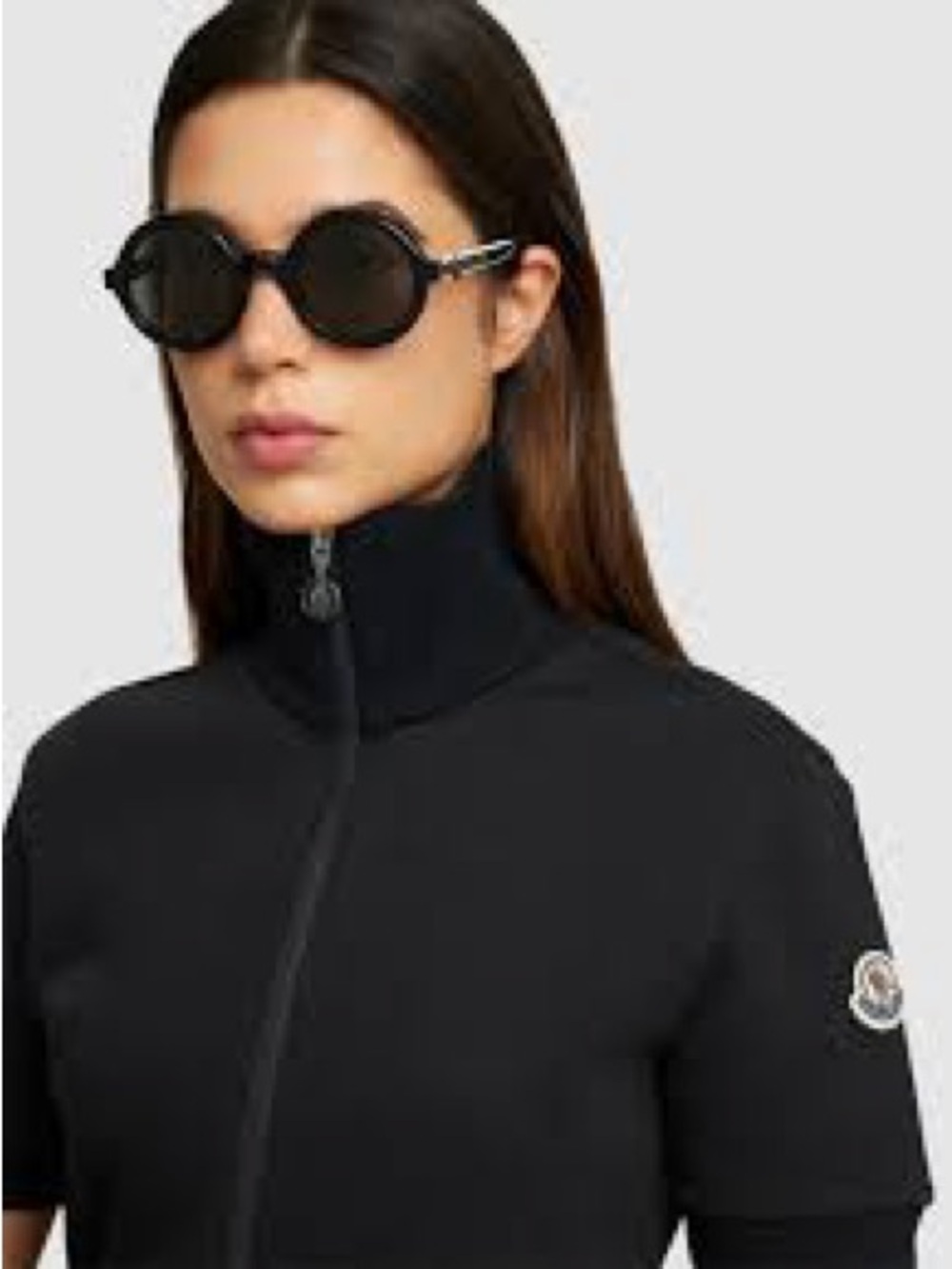 Moncler Orbit ML0261 Round Sunglasses – Shiny Black Designer Frames - NWT